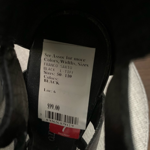 New! Franco Sarto Black Leather Shoes-7 - Picture 4 of 5